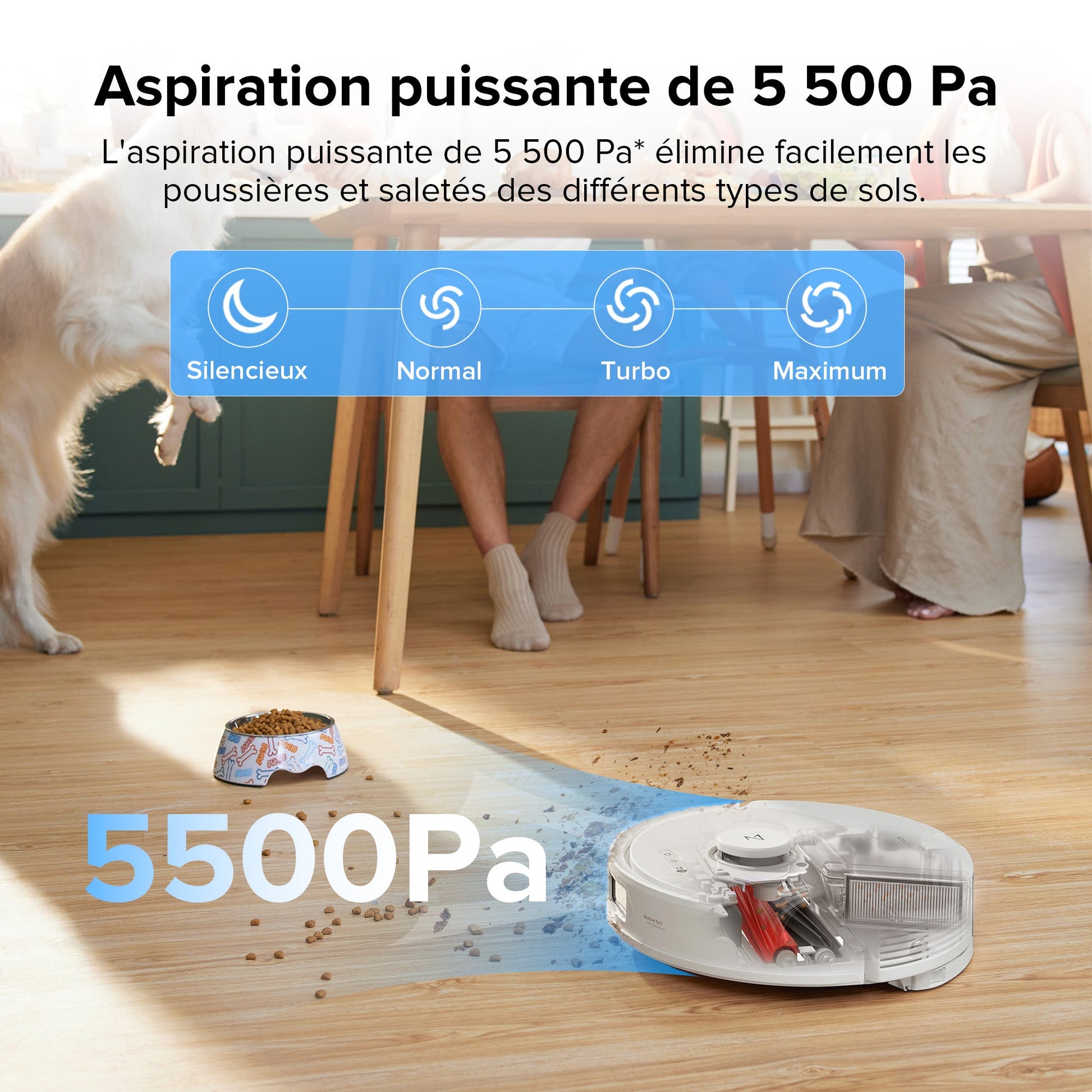 Roborock Q8 Max+ robot aspirateur avec station de vidage automatique