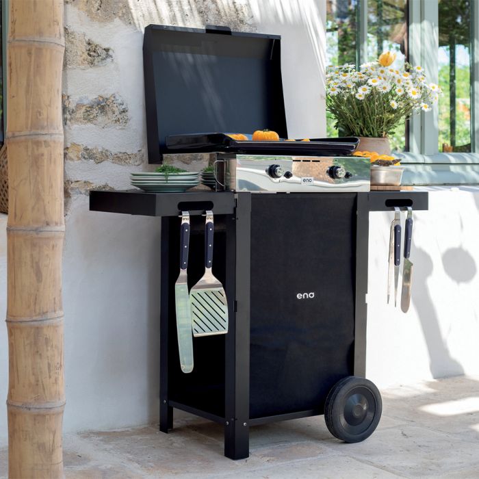 Combo INITIAL 50 Plancha Gaz sur Chariot - Inox