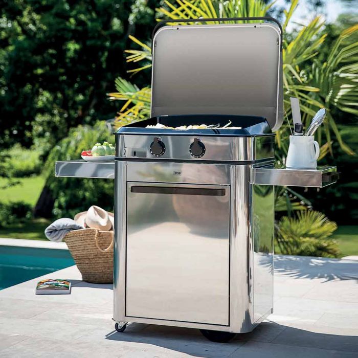 Combo ENOSIGN 65 Plancha Gaz Inox sur Chariot