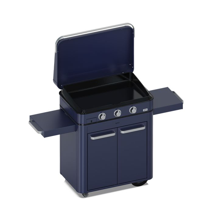 Combo ENOSIGN 80 Plancha Gaz sur Chariot - Bleu Navy