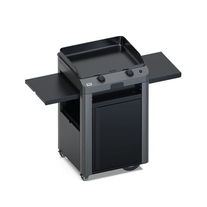 Combo FUSION 60 Plancha Gaz sur Chariot - Gris Cargo