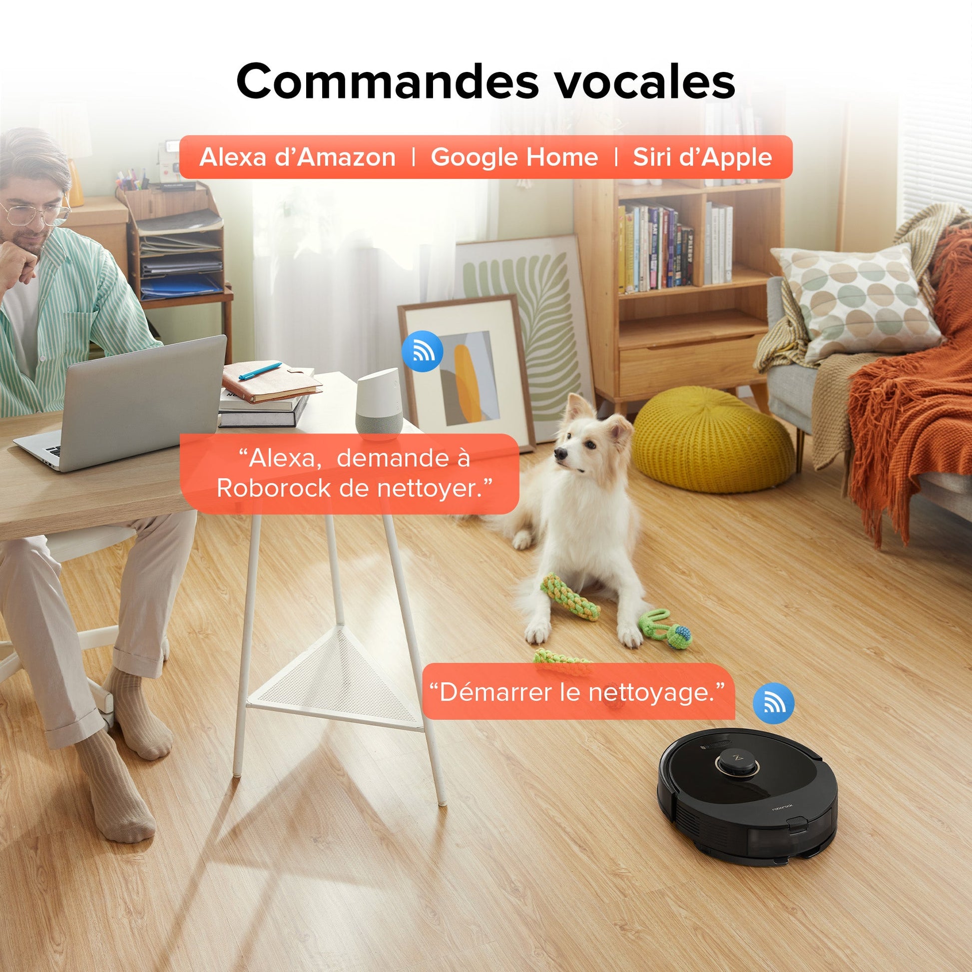 Roborock Q8 Max+ robot aspirateur avec station de vidage automatique