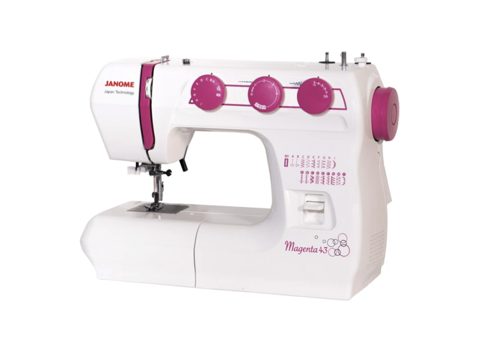 Machine à coudre JANOME MAGENTA 43