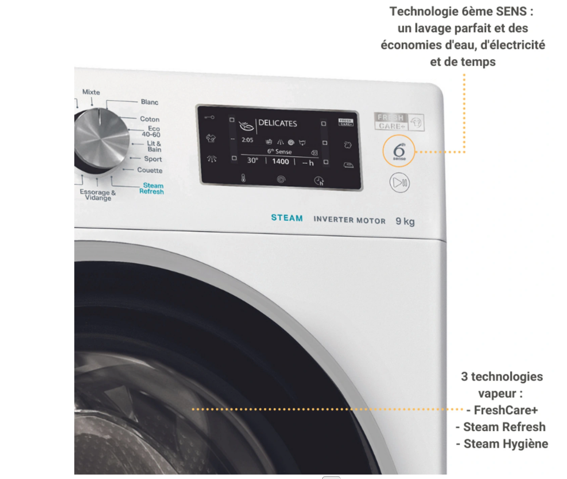 Lave-linge hublot WHIRLPOOL FFDD9469BSVFR