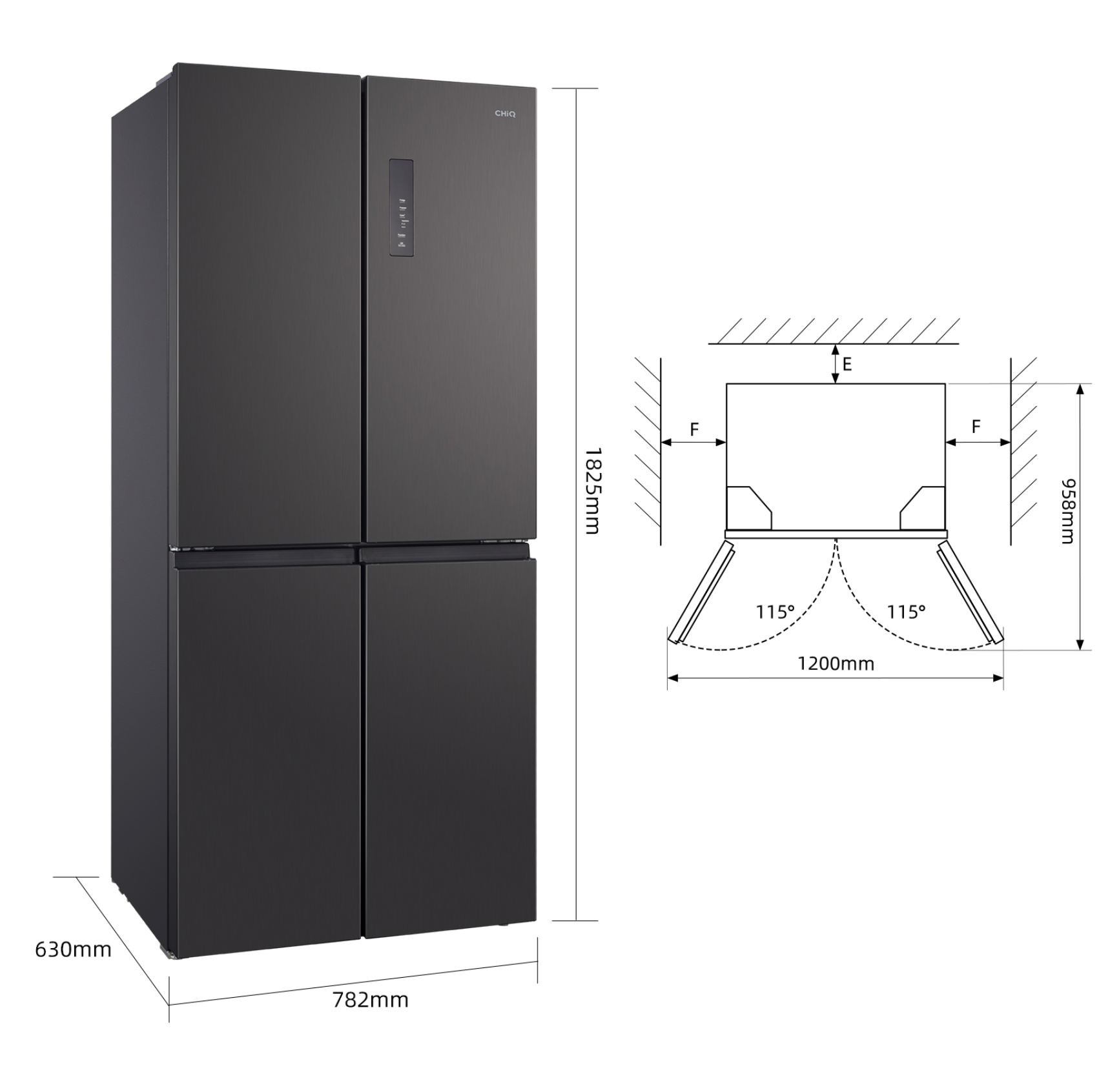 Réfrigérateur 4 portes CHIQ - CCD415NEI4E