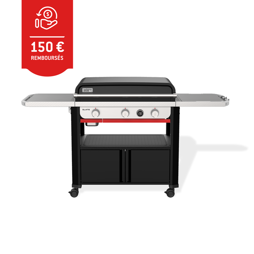Plancha Premium Weber® SLATE GPD 76 cm sur chariot