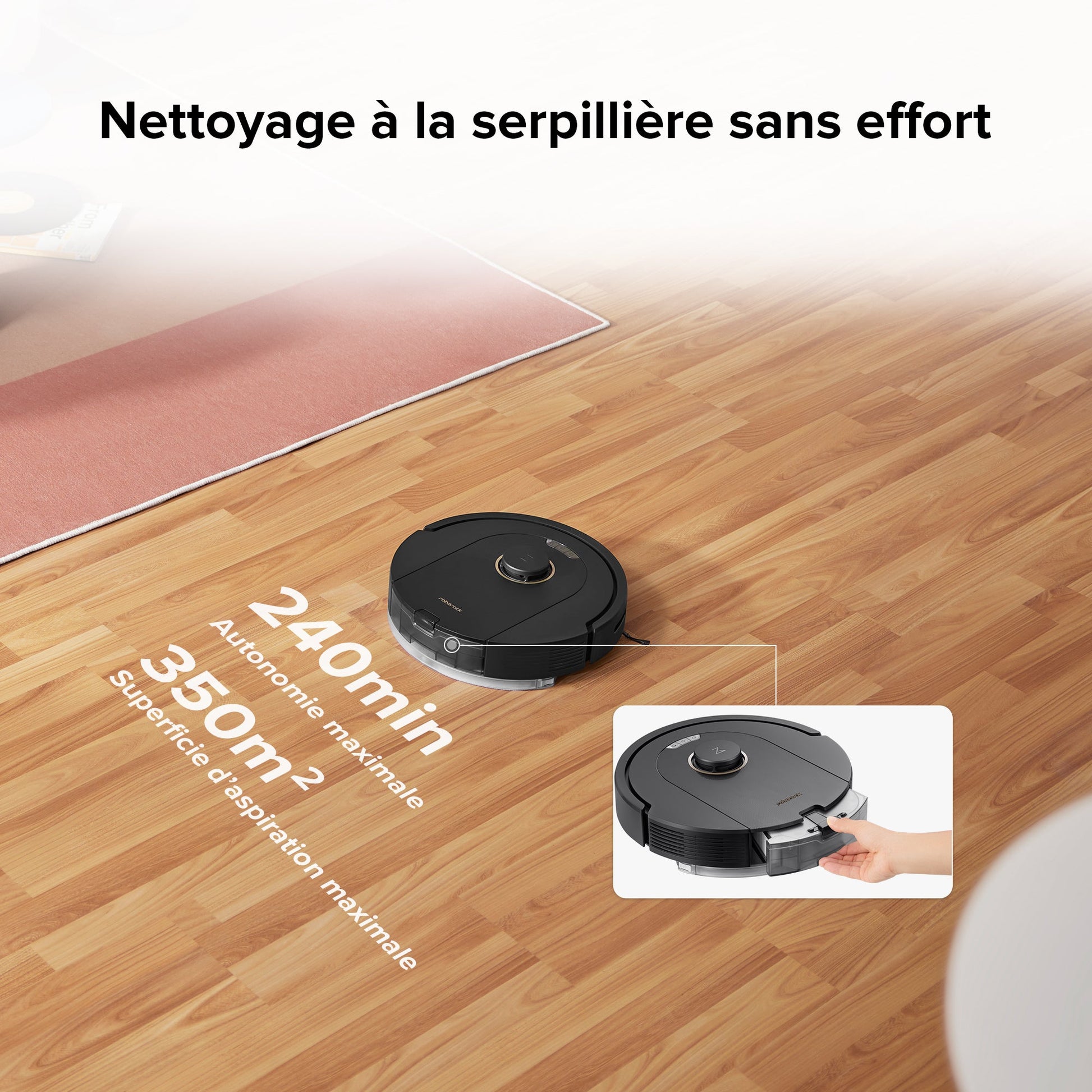 Roborock Q5 Pro+ robot aspirateur avec station de vidage automatique