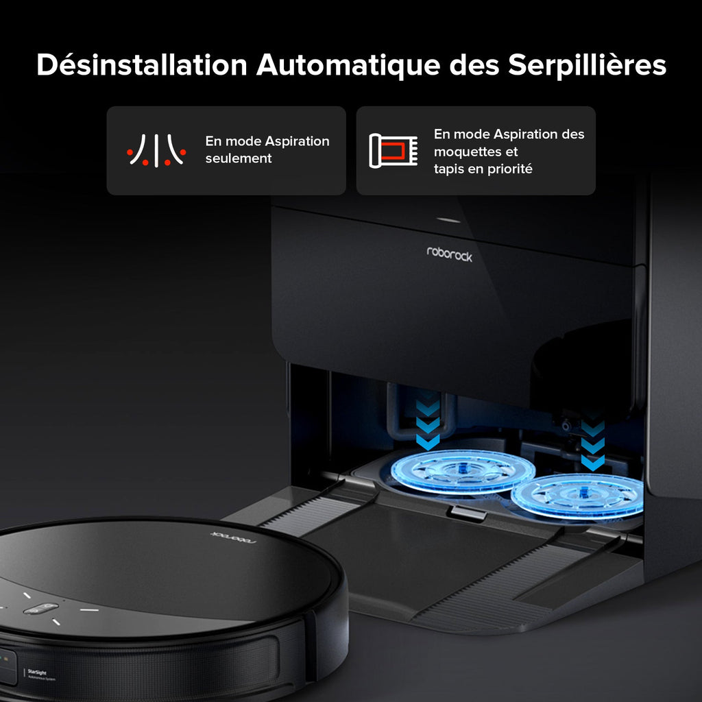 Roborock Saros 10R robot aspirateur laveur avec station d’accueil multifonctionnelle 4.0