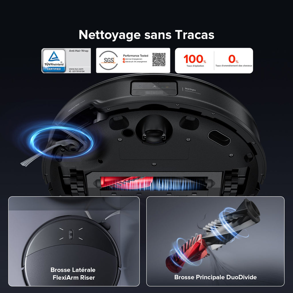 Roborock Saros 10R robot aspirateur laveur avec station d’accueil multifonctionnelle 4.0