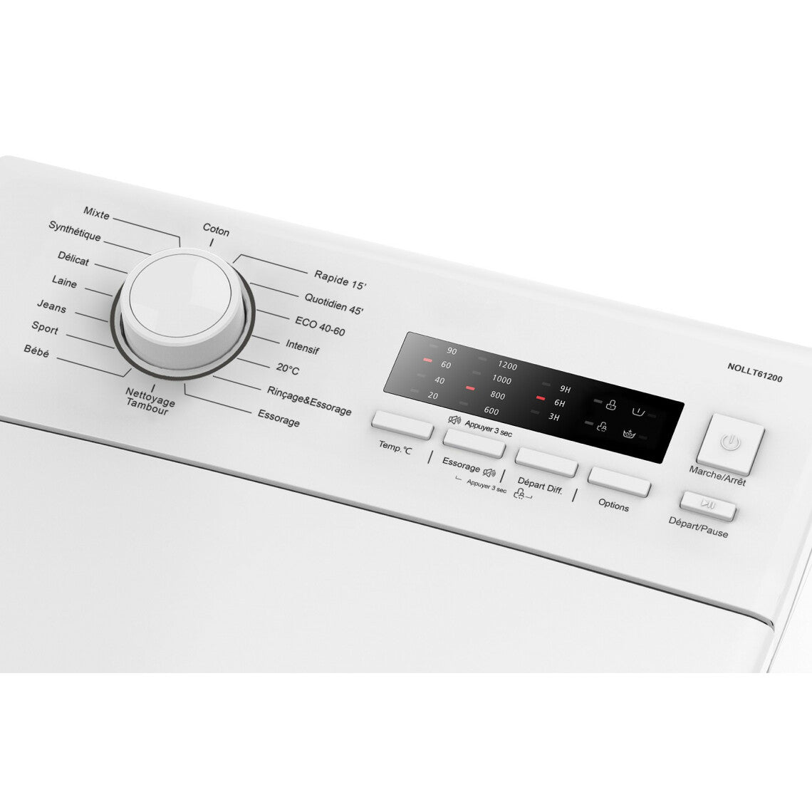 Lave-linge top NOVIDOM NOLLT61200  6Kg
