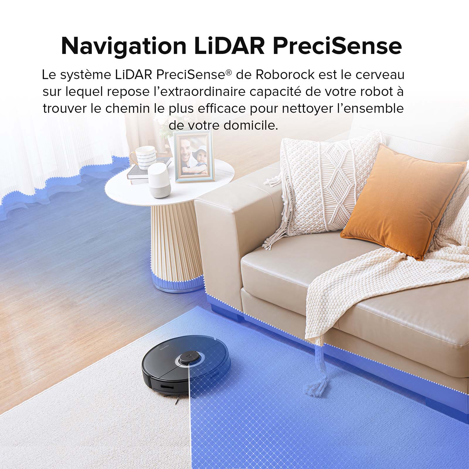 Roborock Q7 Max robot aspirateur avec puissance d’aspiration de 4 200 Pa