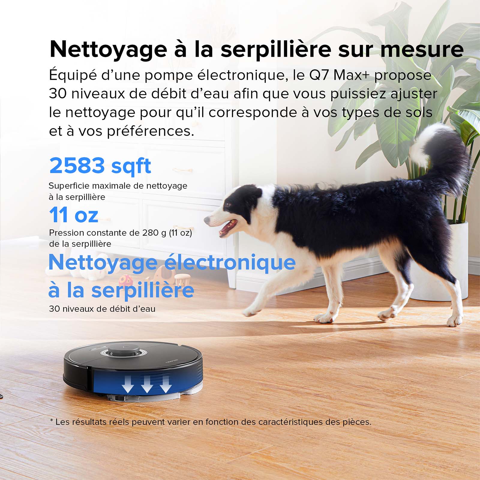Roborock Q7 Max robot aspirateur avec puissance d’aspiration de 4 200 Pa