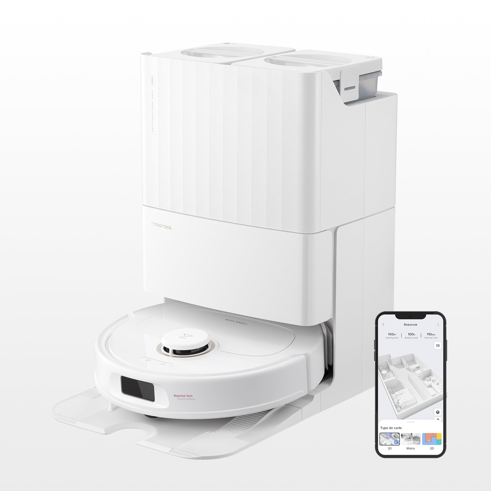 Roborock Qrevo Pro robot aspirateur laveur avec station multifonction 2.0