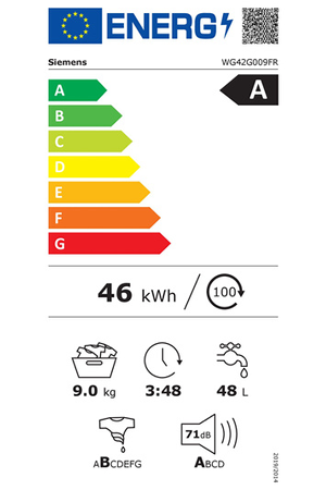 Lave linge SIEMENS WG42G009FR